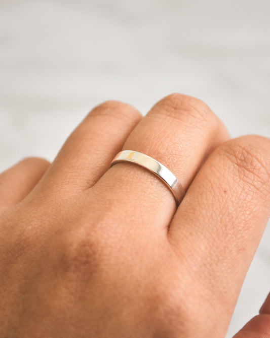 Anillo Banda Esencial – Plata 925 tailandesa