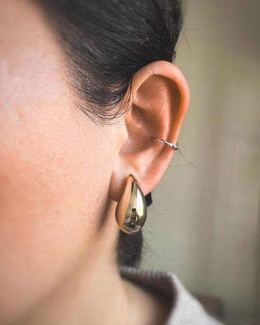 Ear Cuff de Plata Diseño Entrelazado