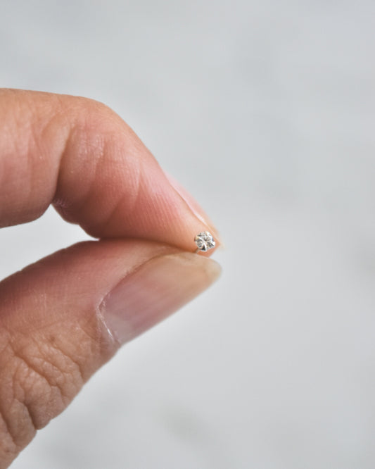 Piercing Nariz Puntito con Brillo Plata 925 Tailandesa