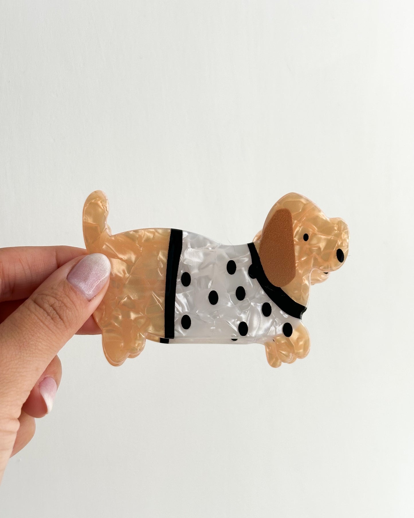 Traba para el pelo diseño perrito tipo salchicha