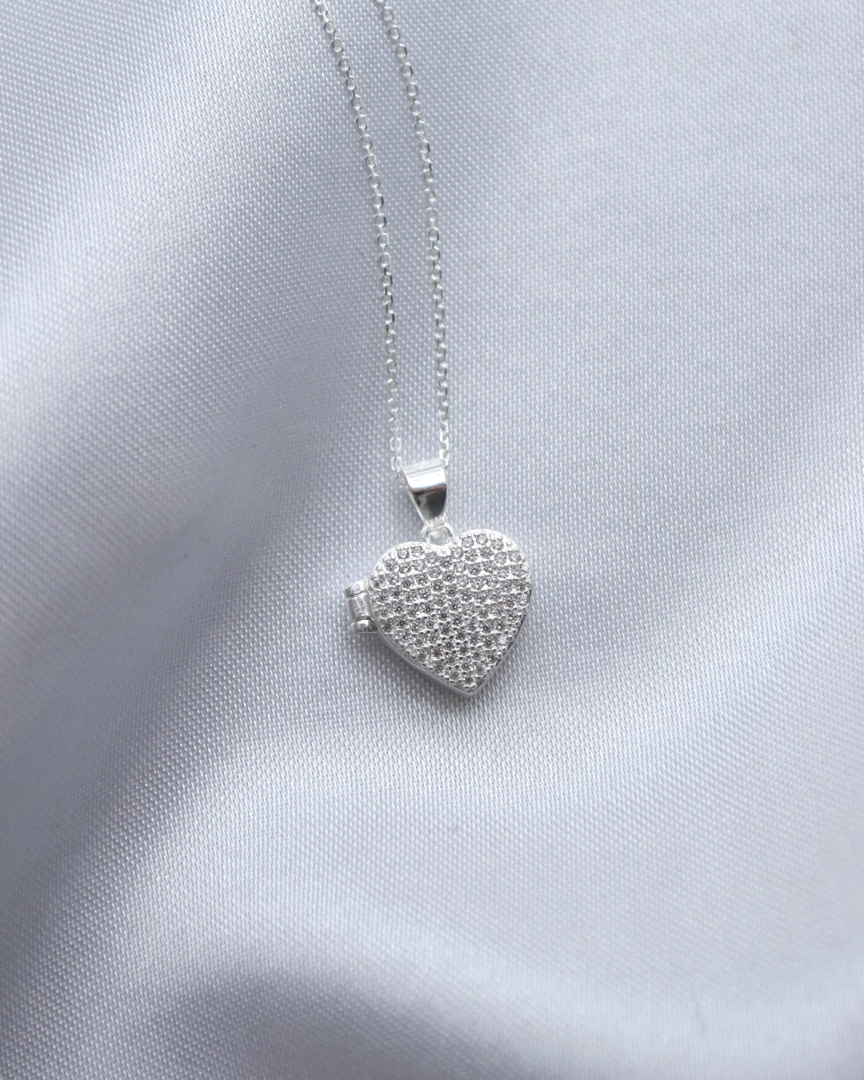 Relicario Corazón de Plata 925 con Circones