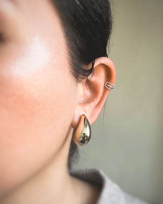 Ear Cuff de Plata Diseño Cruzado