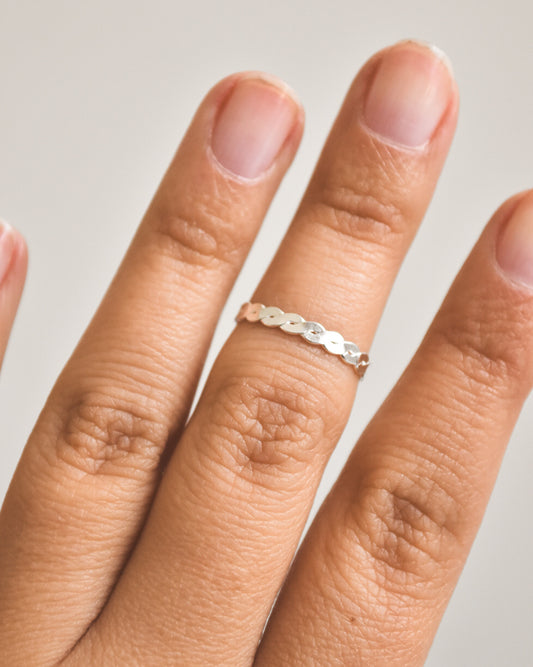 Midi Entrelazado Rústico – Plata 925 tailandesa