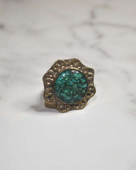 Anillo de Alpaca Ajustable con Turquesa – Sanación y Comunicación | Hecho a Mano