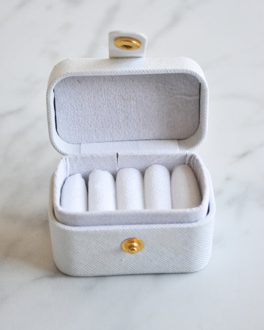 Mini Joyero Blanco - Ideal para Viajes y Regalos