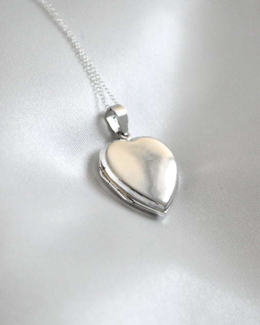 Relicario de corazón “Siempre en mi corazón” en Plata 925