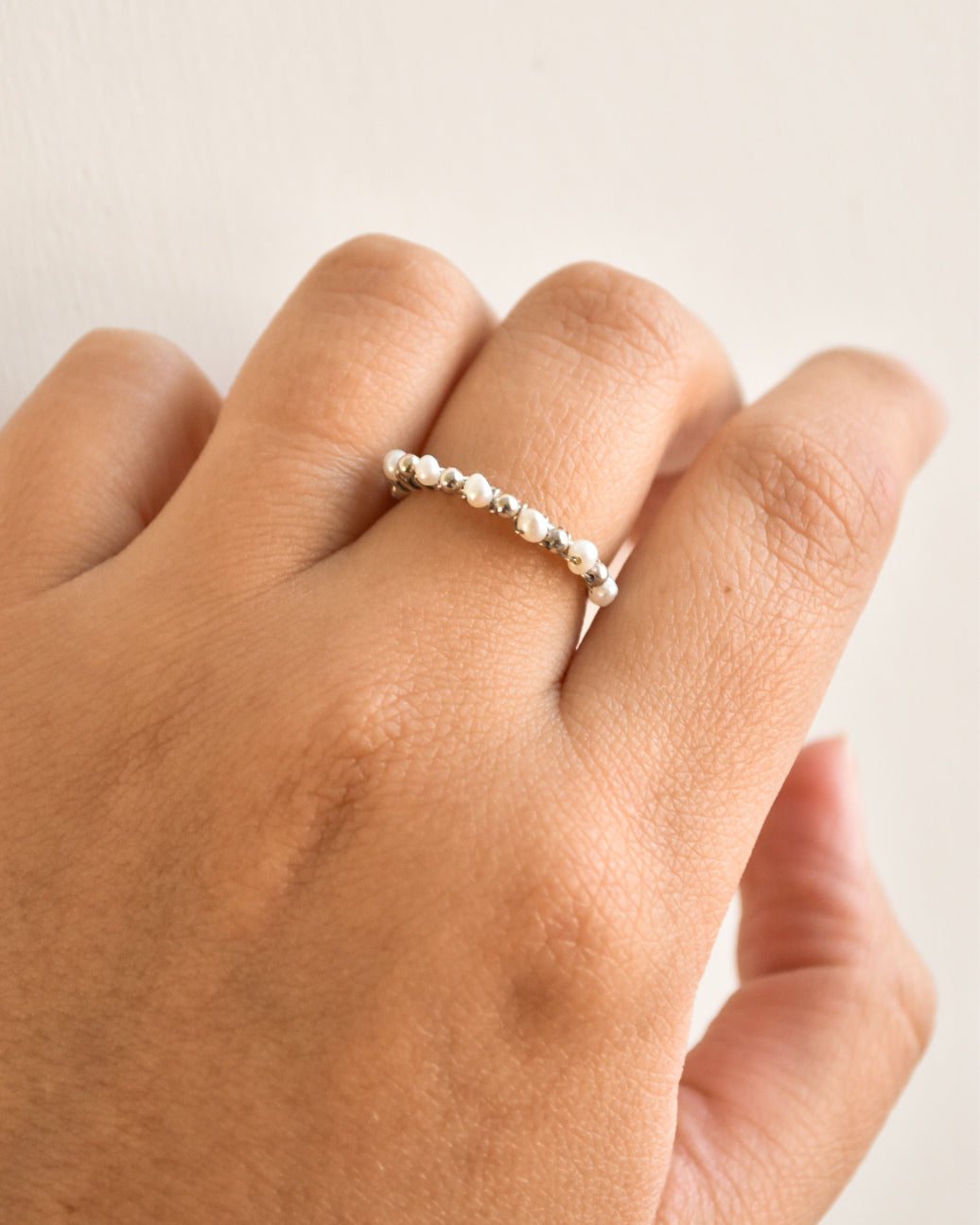 Anillo Perla Marina en Plata 925