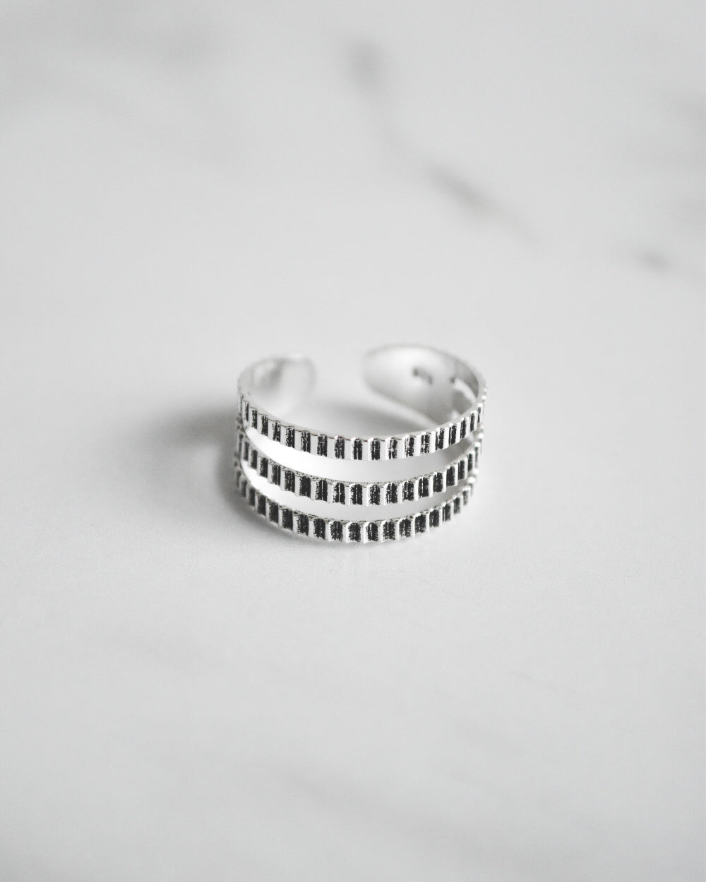 Midi Triple Zigzag – Plata 925 tailandesa