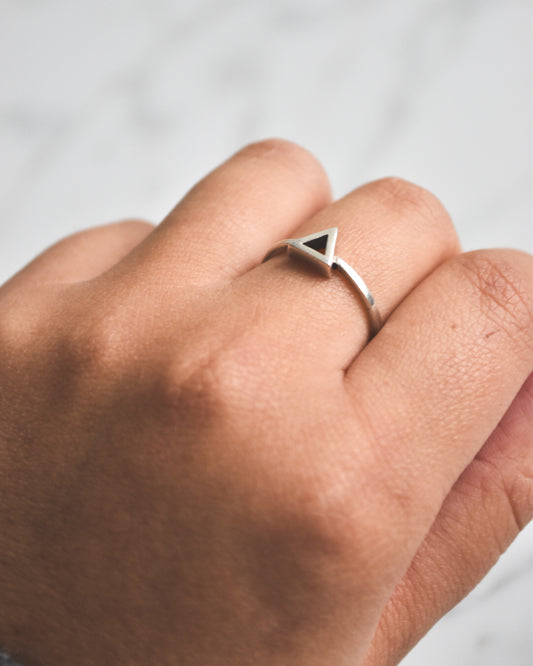 Anillo de Plata 925 Triángulo