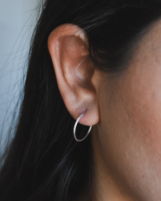 Aros Argolla Plata 925 20 mm