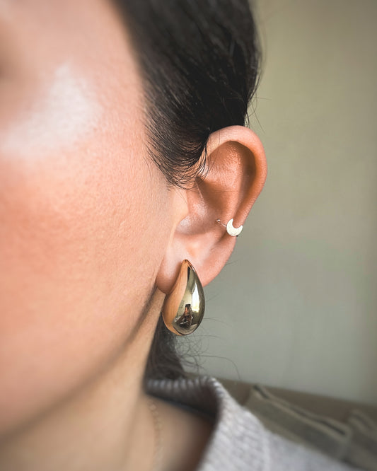 Ear Cuff de Plata con Luna