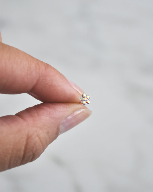 Piercing Nariz Flor con Circones