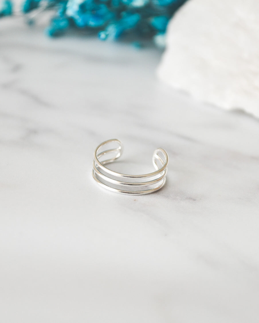 Midi Triple Delgado - Plata 925 Tailandesa