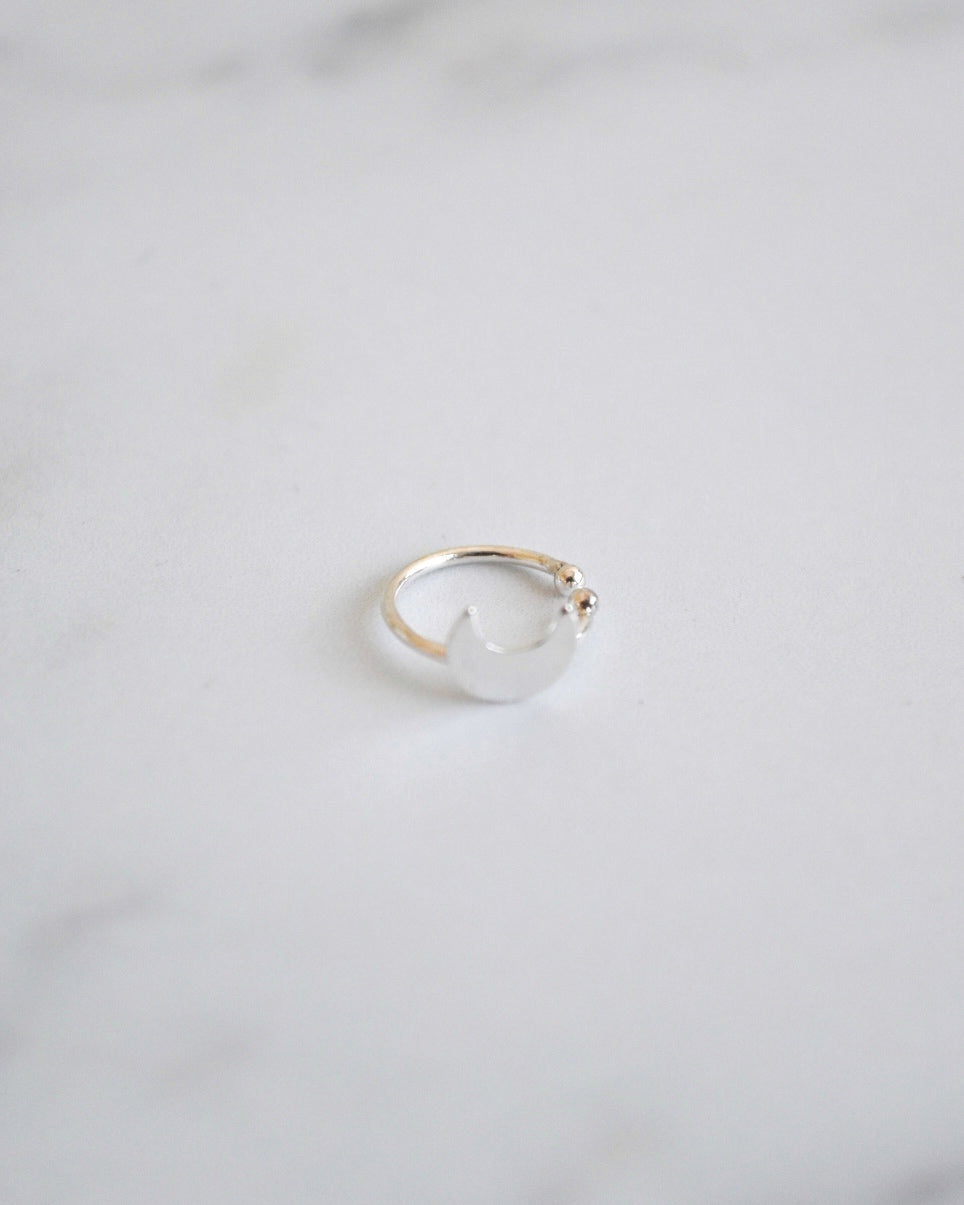 Ear Cuff de Plata con Luna