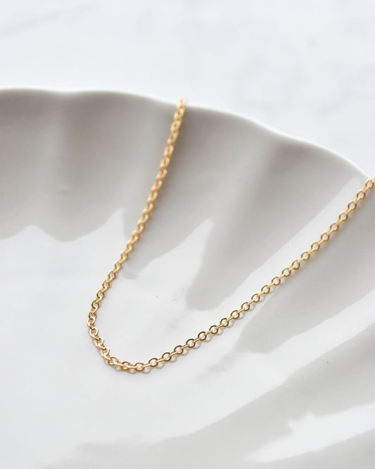 Cadena Bañada en Oro con Eslabones de 2mm