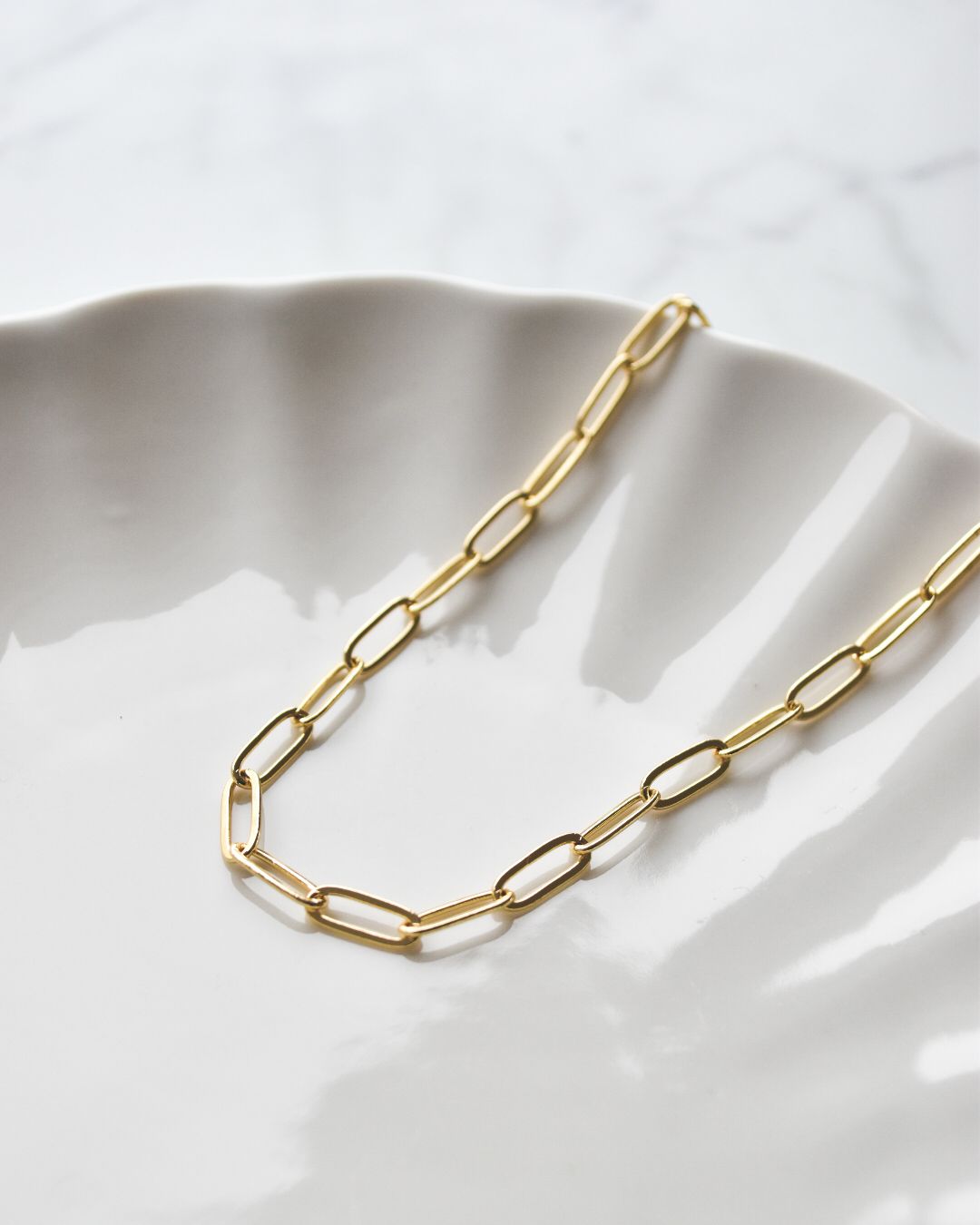 Cadena de Eslabones Bañada en Oro