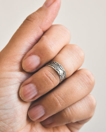 Midi con Textura Étnica Plata 925