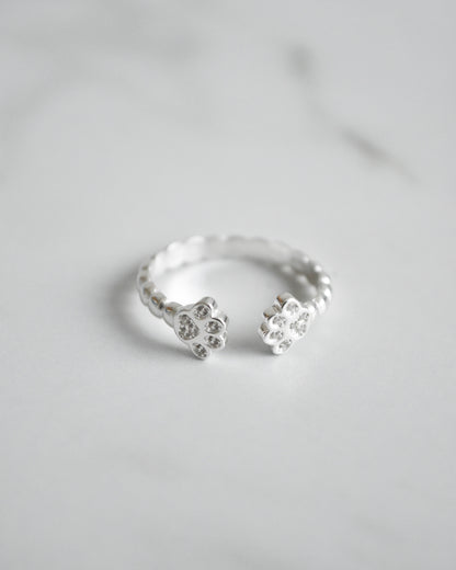 Anillo Huellitas Brillantes – Plata 925 tailandesa