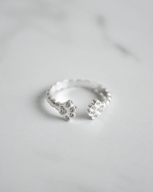 Anillo Huellitas Brillantes – Plata 925 tailandesa