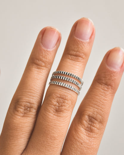 Midi Triple Zigzag – Plata 925 tailandesa