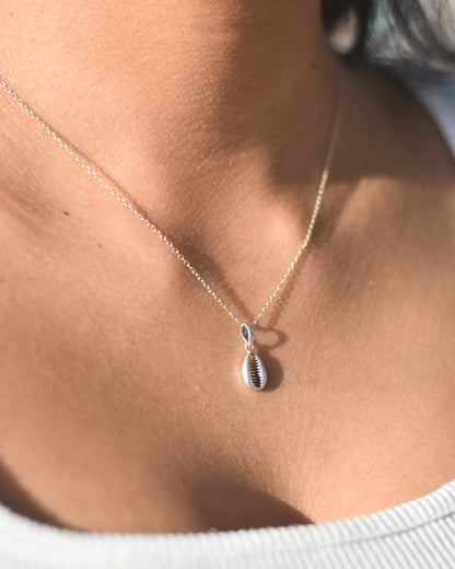 Collar con Conchita Oliva de Plata 925