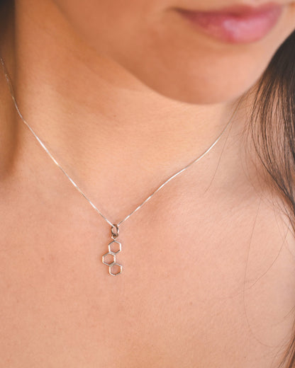 Collar Panal de Abeja Plata 925