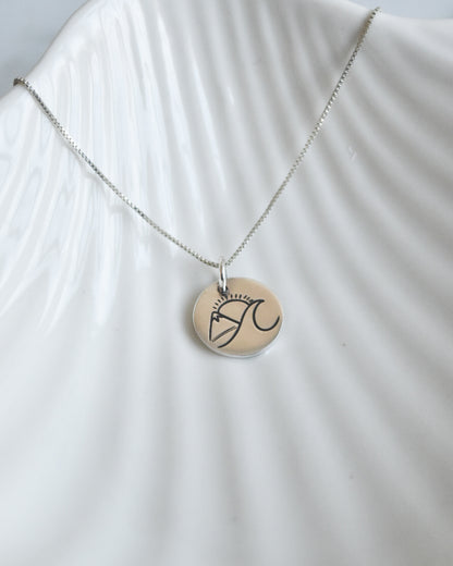 Collar Ola Montaña y Sol de Plata 925