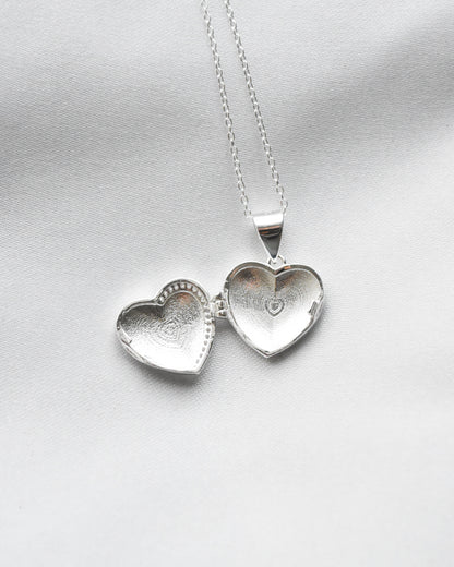 Relicario Corazón Destello Plata 925