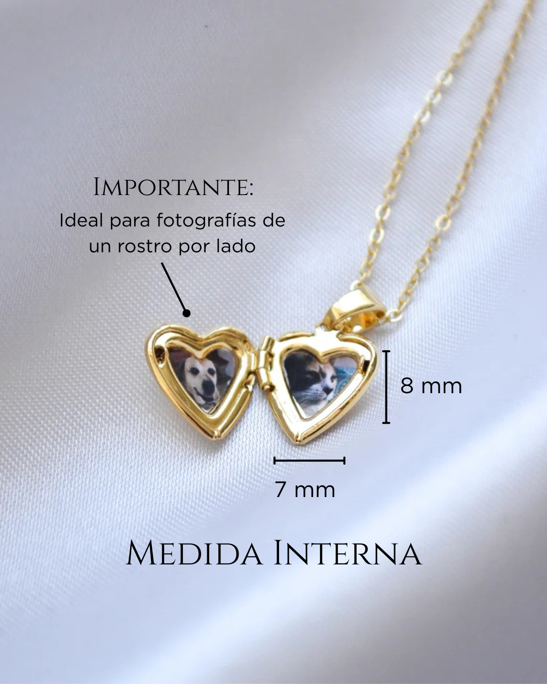 Mini Relicario Corazón Ornamental Bañado en Oro