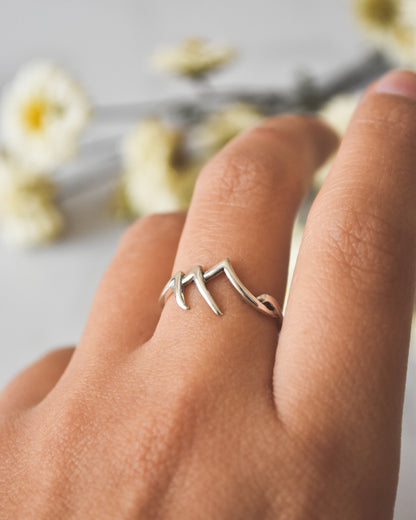 Anillo Montaña Plata 925 Tailandesa