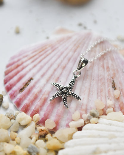Collar Estrella de Mar de Plata 925