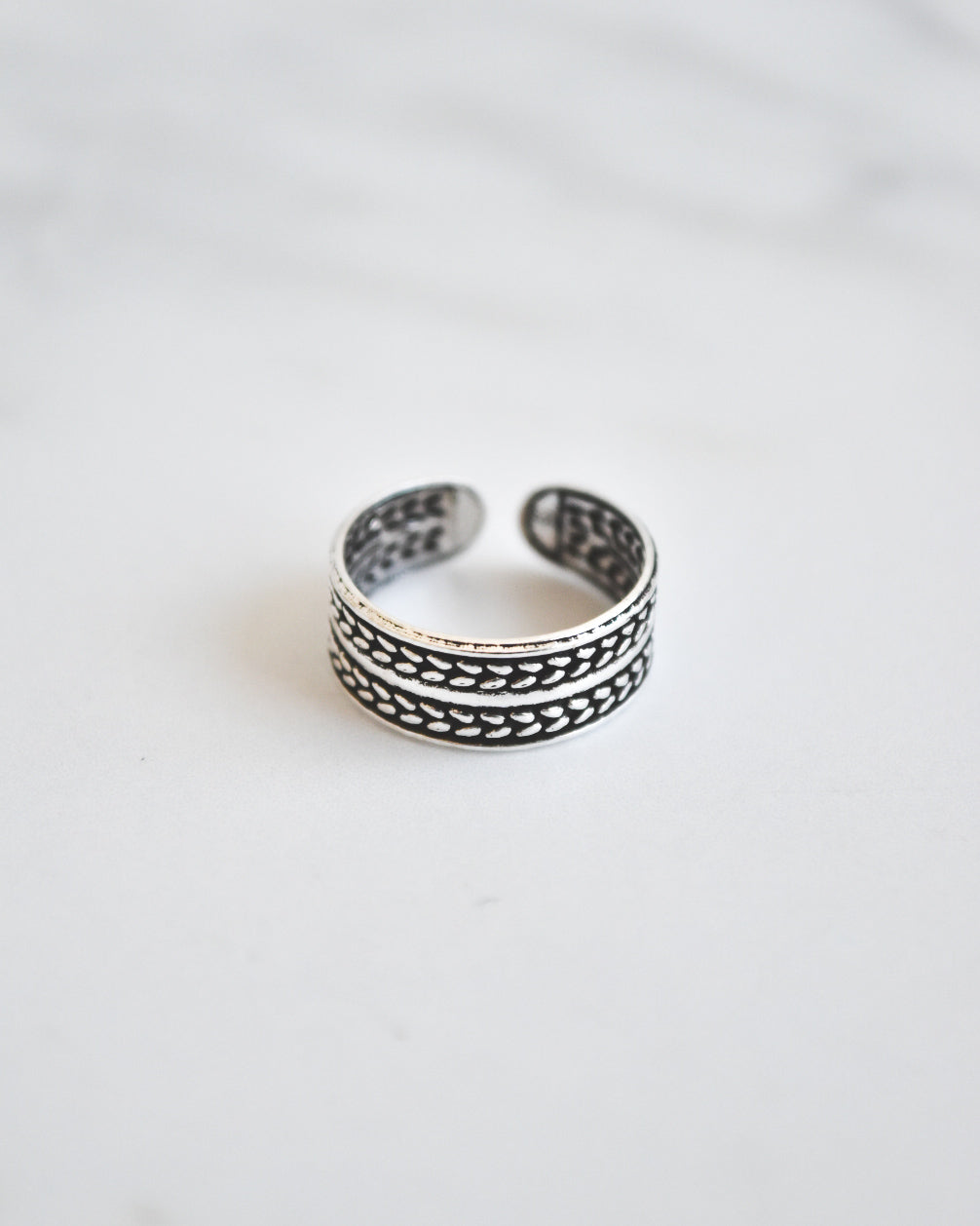 Midi Doble Espiga Plata 925 Envejecida