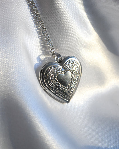 Relicario Corazón “Siempre Conmigo” de Acero Inoxidable 304