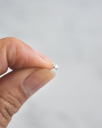 Piercing Nariz Puntito con Brillo Plata 925 Tailandesa