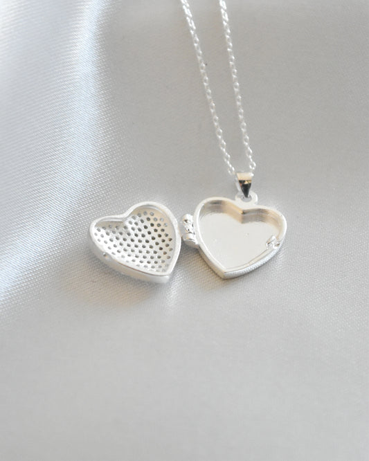 Relicario Corazón de Plata 925 con Circones