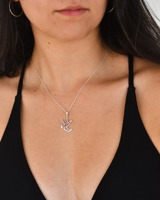 Collar Golondrina de Libertad en plata 925