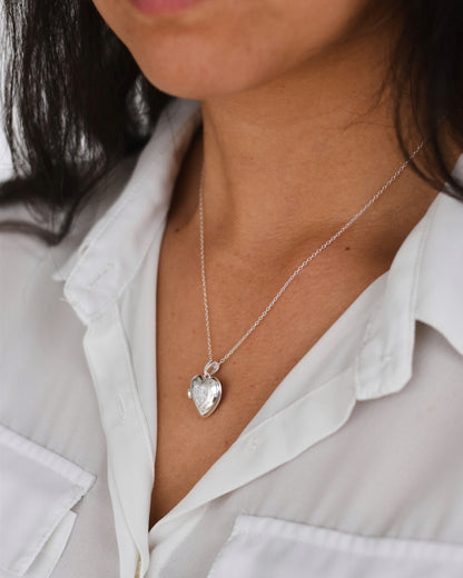 Relicario Corazón Doble en Plata 925 con Circones