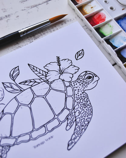 Océano Botánico – Libro de Ilustración para colorear inspirado en el Mar