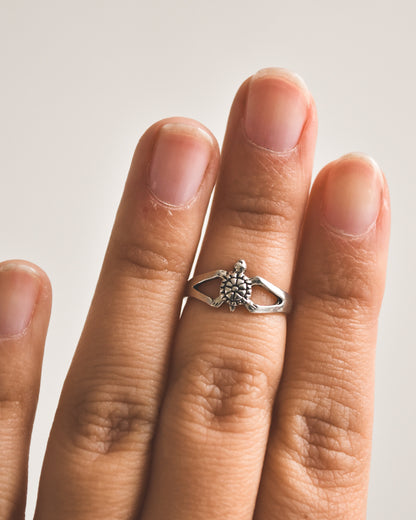 Midi Plata 925 con Diseño de Tortuga