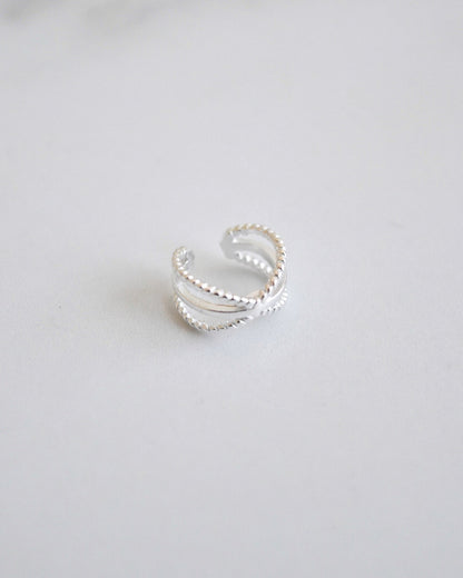 Ear Cuff de Plata Diseño Cruzado