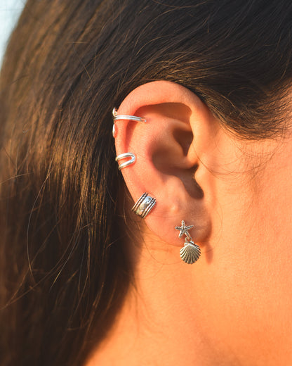 Ear Cuff Doble Banda en Plata 925