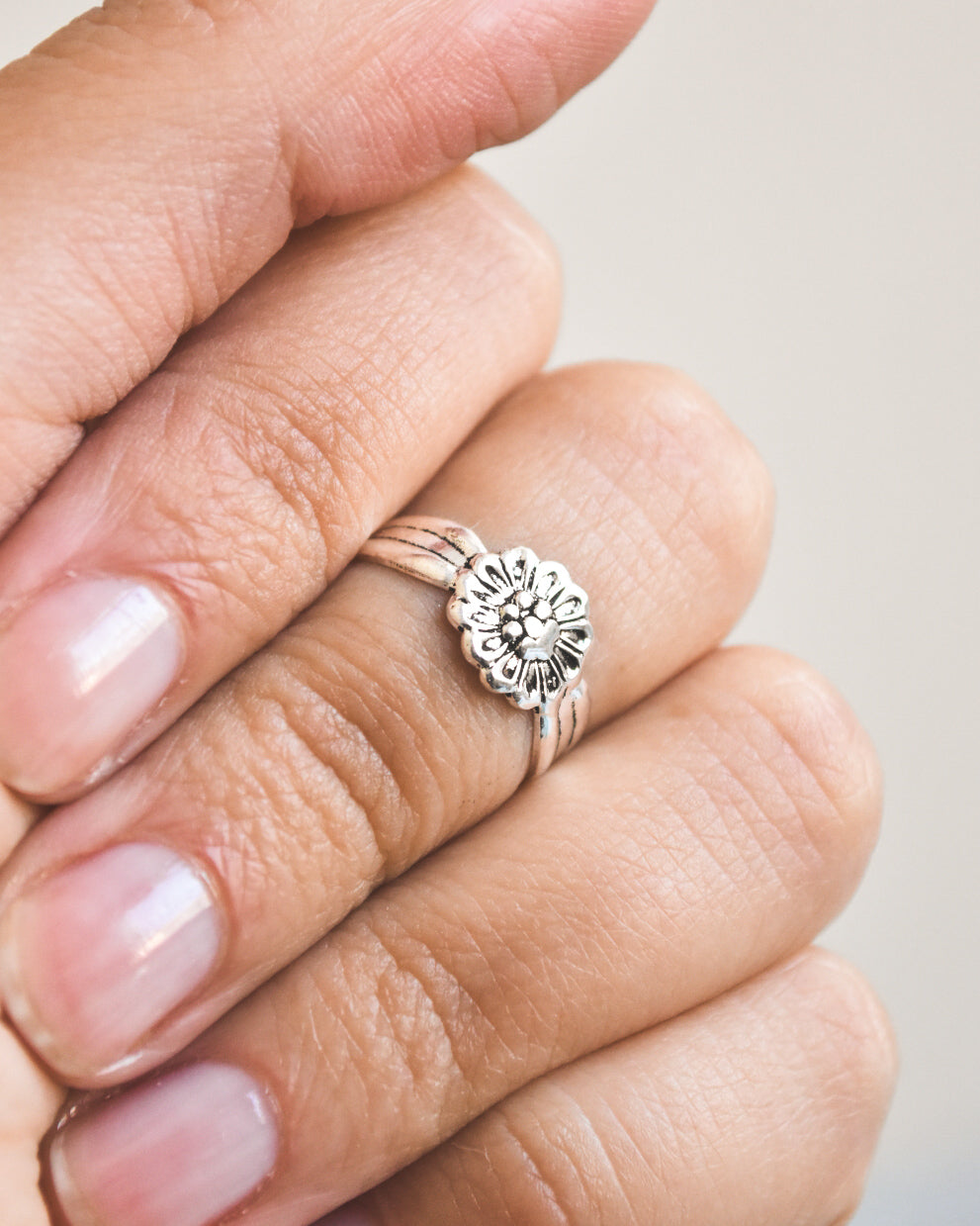 Midi Flor Margarita Plata 925