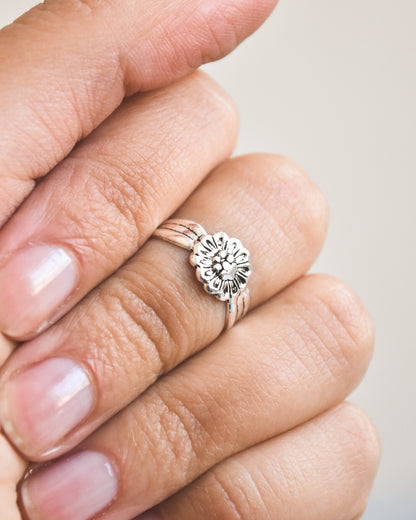 Midi Flor Margarita Plata 925