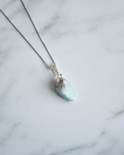 Collar de plata 925 con amazonita natural