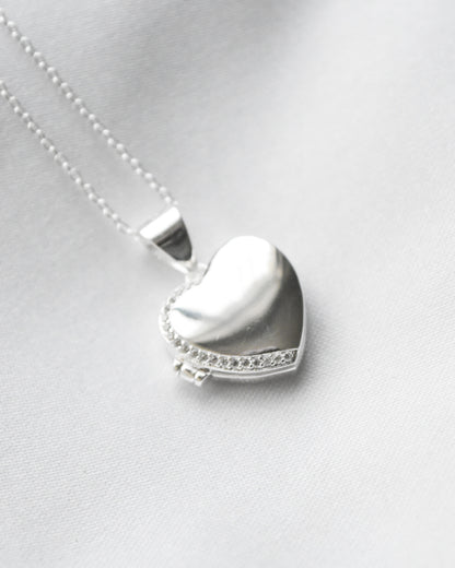 Relicario Corazón Destello Plata 925