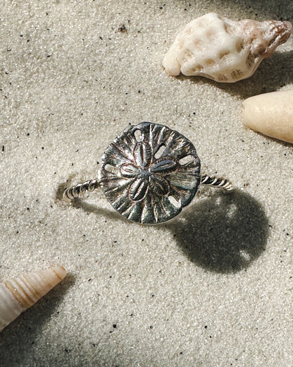 Anillo Dólar de Mar Plata 925 Entorchado