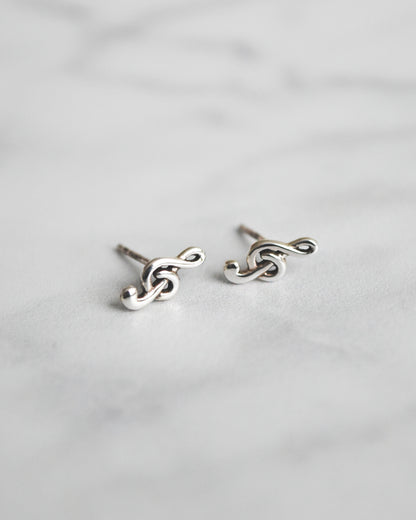 Aros de Plata 925 Llave de Sol