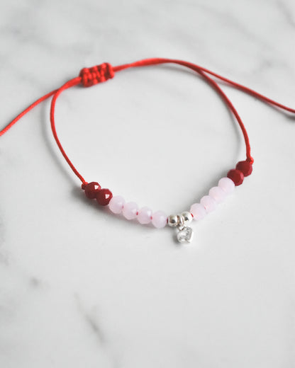 Pulsera Amuleto de Amor Hilo Rojo y Plata 925