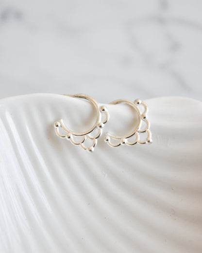 Aros Plata 925 Tailandesa Diseño Orgánico