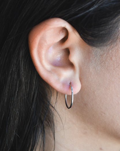 Aros Argolla Plata 925 20 mm